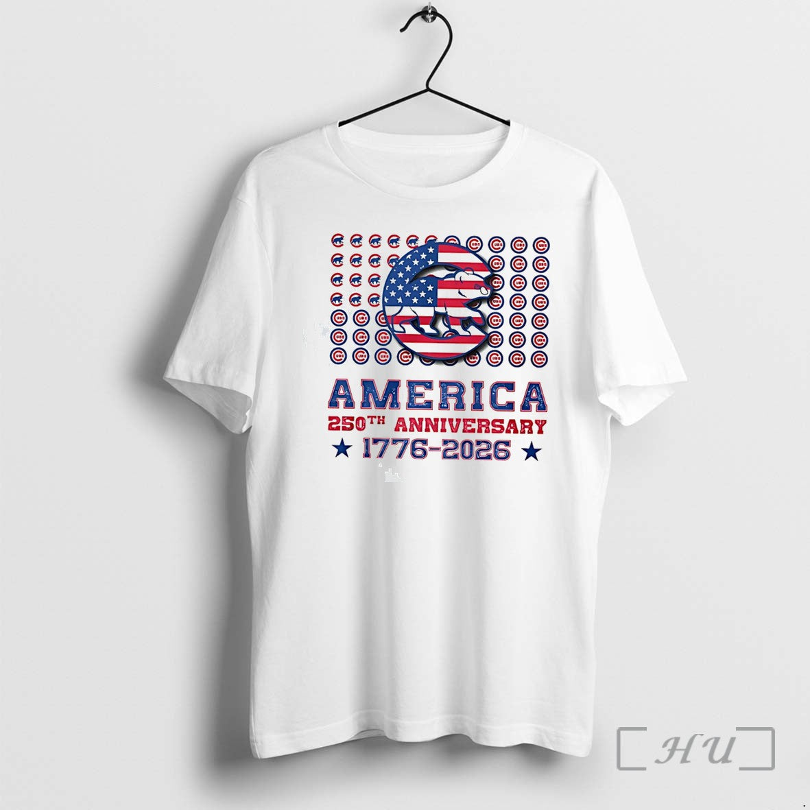 Officials Chicago Cubs America 250th Anniversary 1776 2026 Graphic Tee