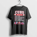 Officials Chicago Cubs Rules Fan Slogan Mlb Baseball Tee Premium T Shirt