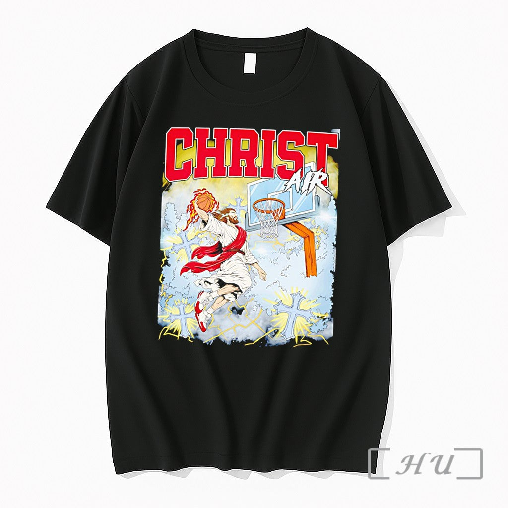 Officials Christ Air Jesus Play Basketball Graphic Tee