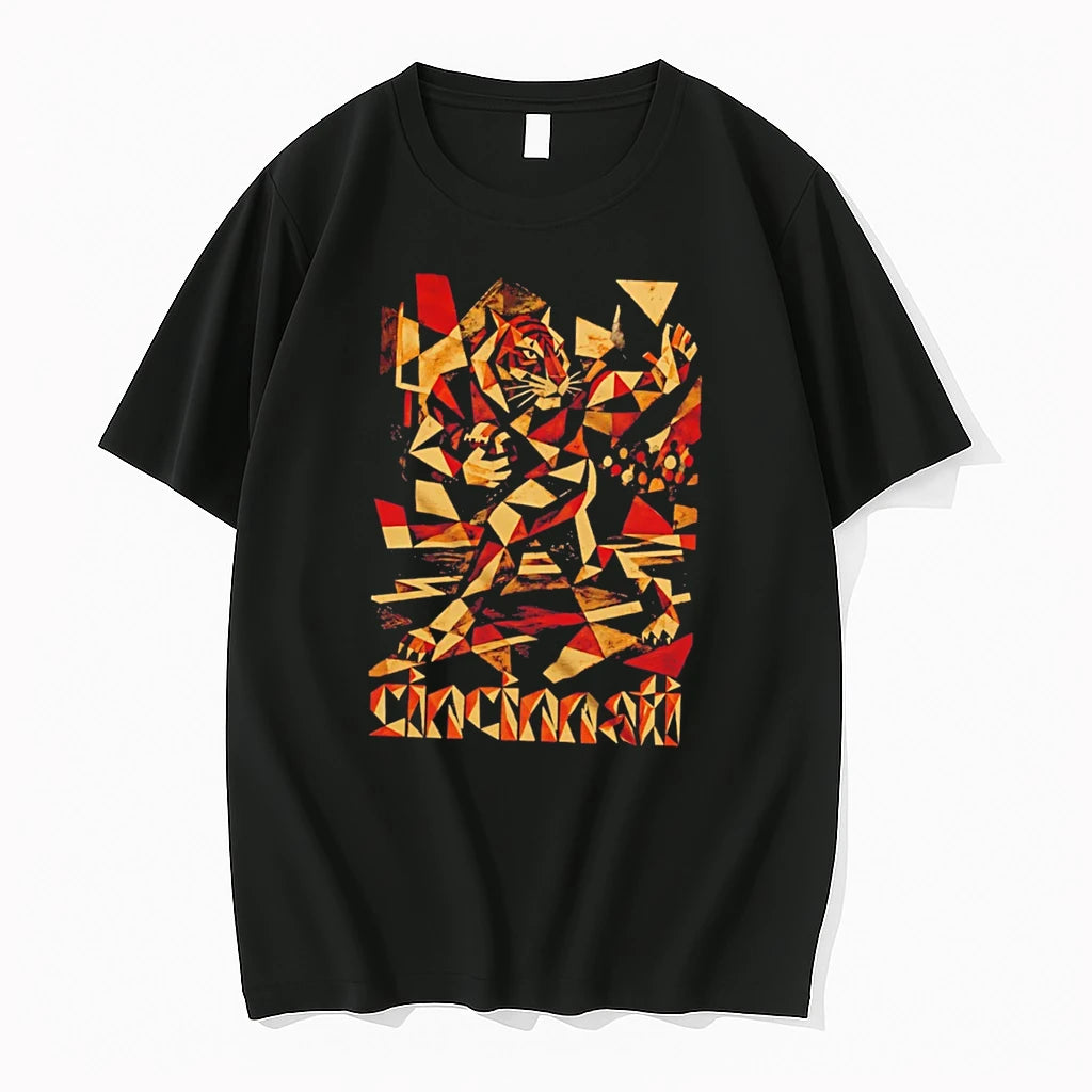 Officials Cincinnati Cubist Tiger Football Abstract Tee Premium T Shirt