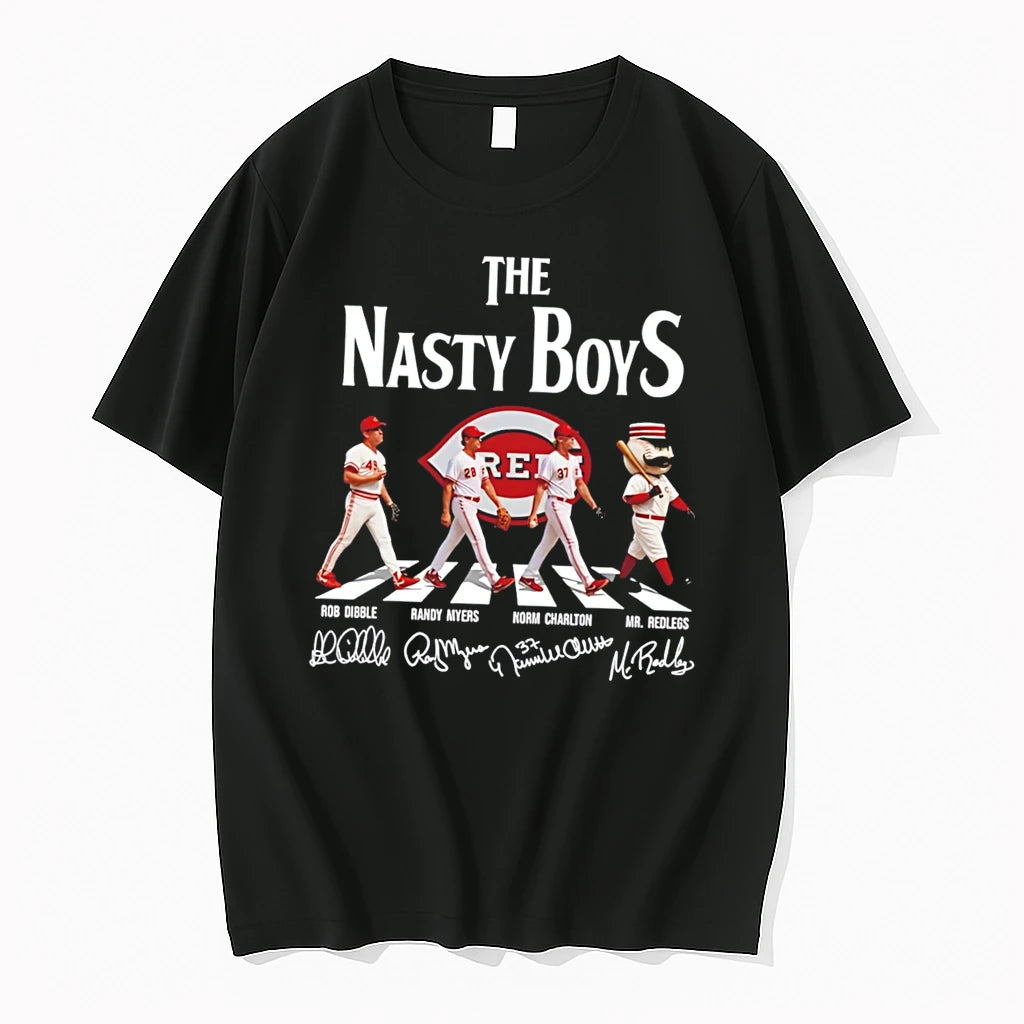 Officials Cincinnati Reds The Nasty Boys Abbey Road Signature Tee Premium T Shirt