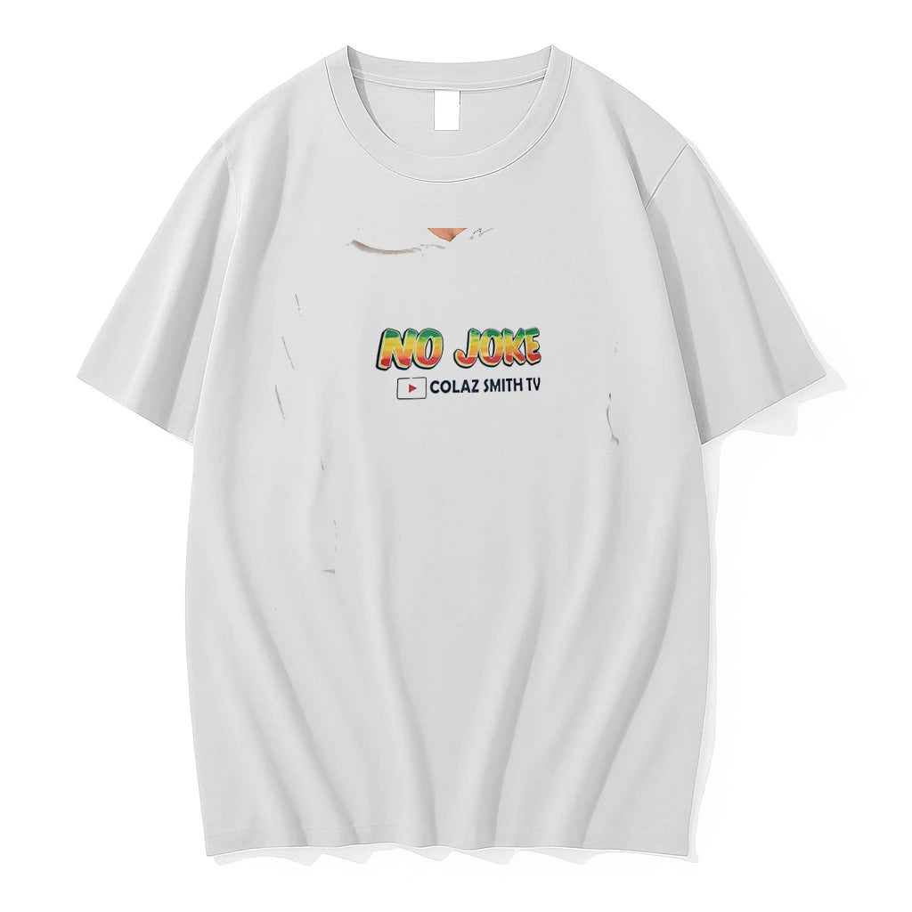 Officials Colaz Smith Tv No Joke Youtube Channel Logo Merchandise Cotton Crewneck