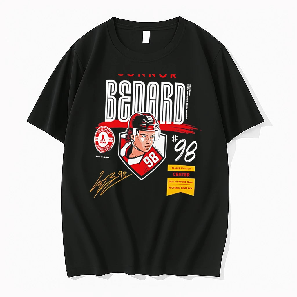 Officials Connor Bedard Chicago Blackhawks Player Spotlight Name Number Tee Premium T Shirt