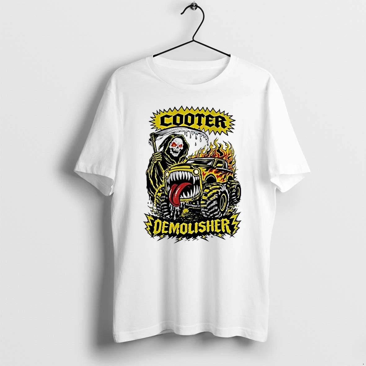 Officials Cooter Demolisher Monster Truck Grim Reaper Premium T Shirt