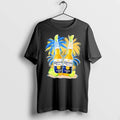 Officials Corona Extra Two Tropical Palm Tree Lime Beach Graphic Black Premium T Shirt