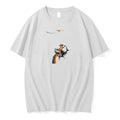 Officials Cowboy Cat Riding Shark Puking Rainbow Space Adventure Animal Premium T Shirt