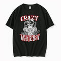 Officials Crazy White Boy With Skeleton Holding Guns Premium T Shirt