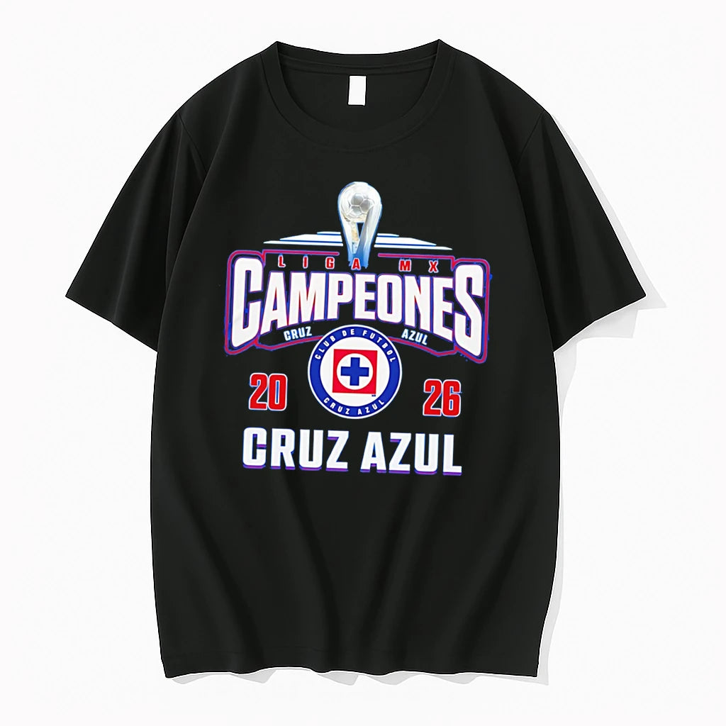 Officials Cruz Azul Liga Mx Campeones Champions 2026 Trophy Tee Premium T Shirt