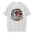 Officials Ctt Oil Exploration And Cattle West Texas Longhorn Bull White Premium T Shirt