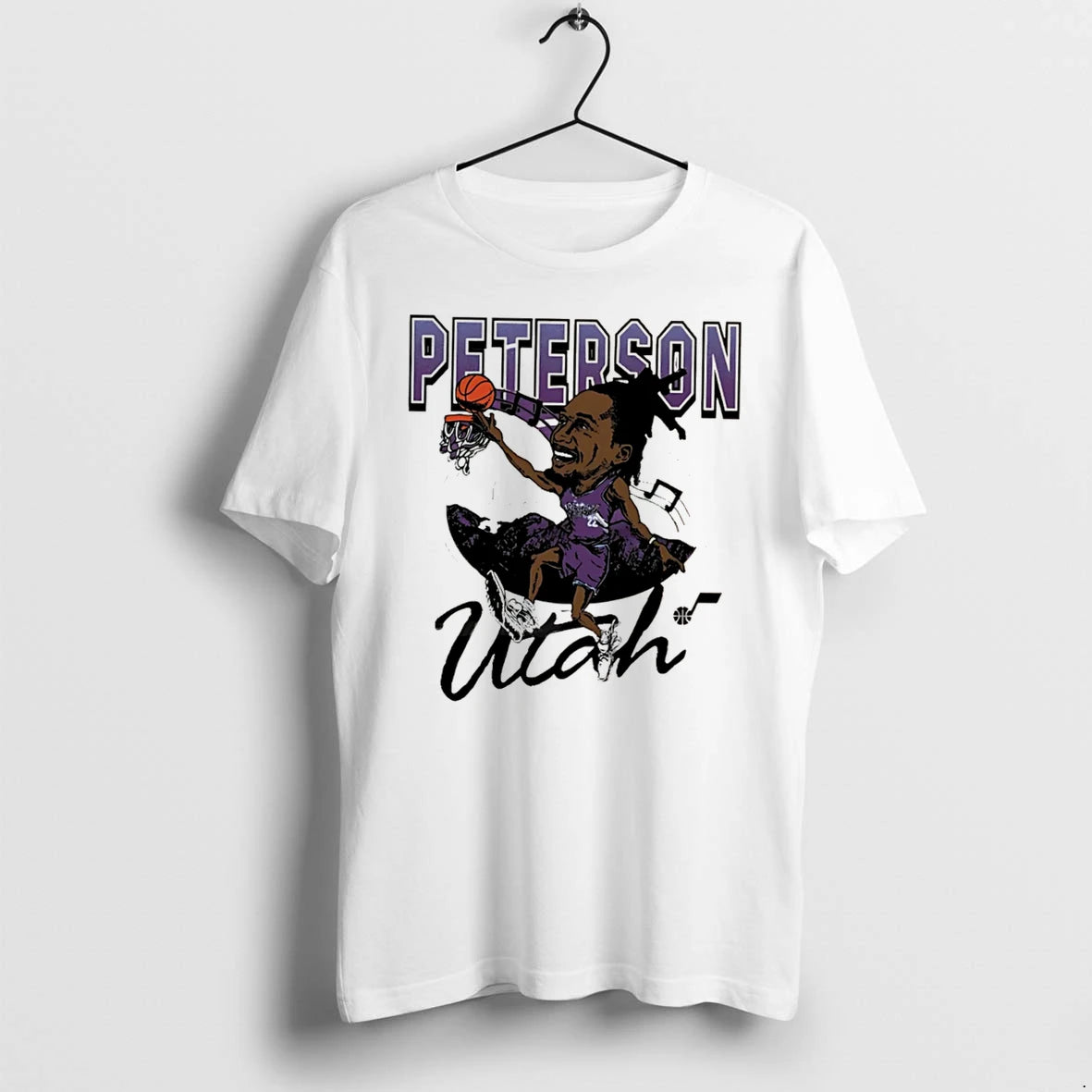 Officials Darryn Peterson Utah Jazz No 22 Caricature Signature Tee Premium T Shirt