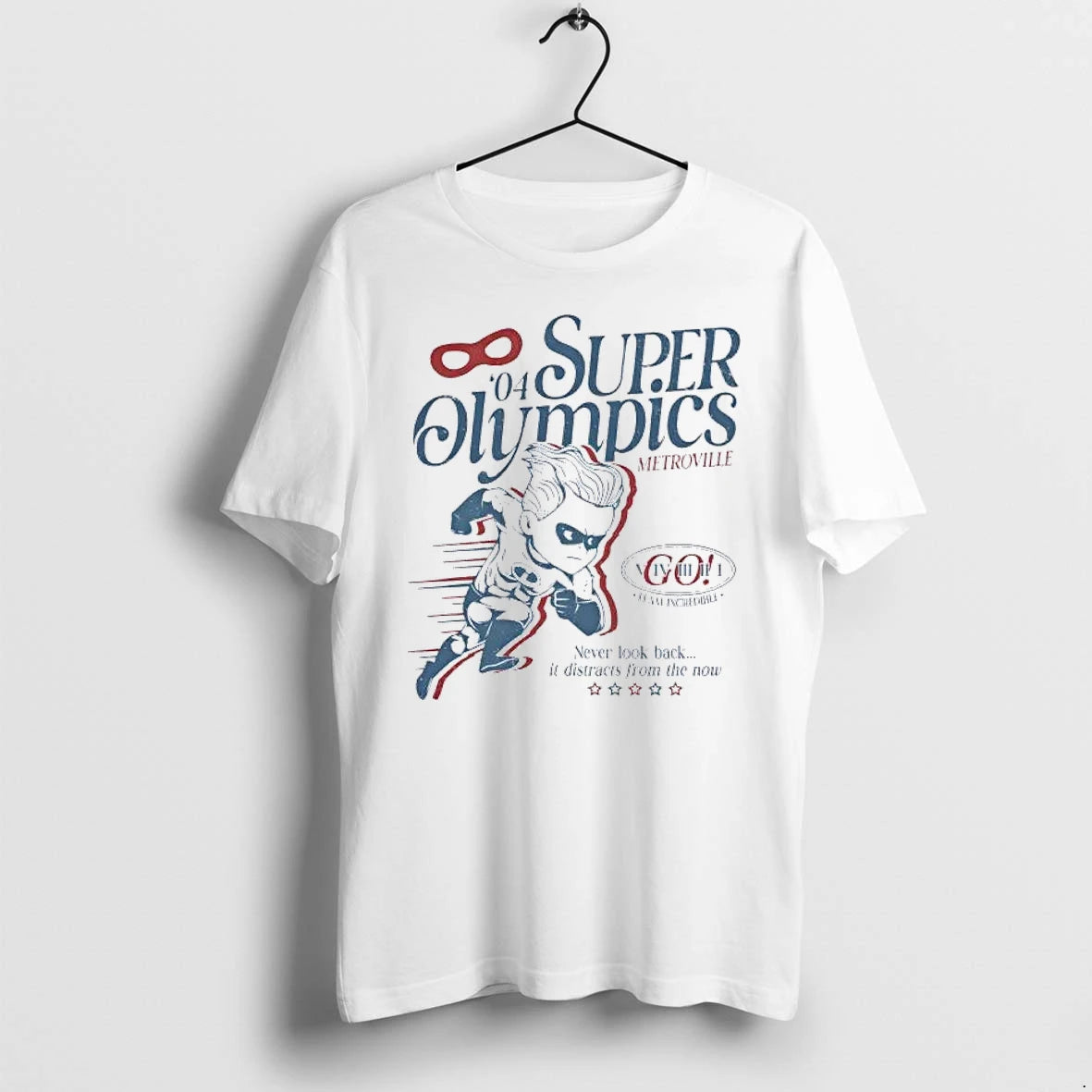 Officials Dash Super Olympics Metroville Team Incredible Never Look Back Premium T Shirt