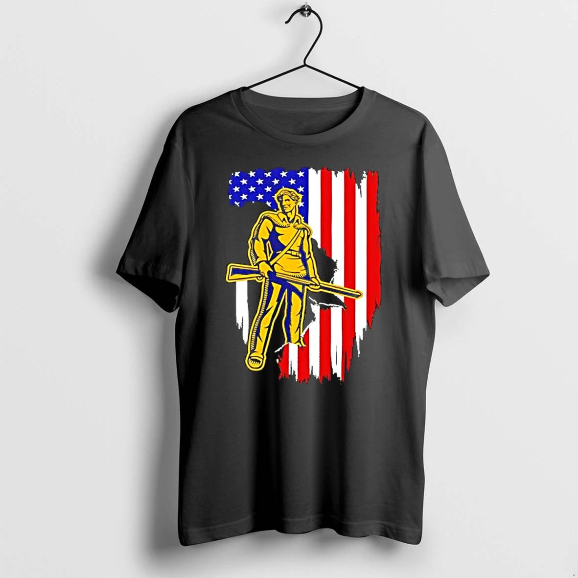 Officials Davy Crockett American Patriot Revolutionary War Hero United States Flag Premium T Shirt