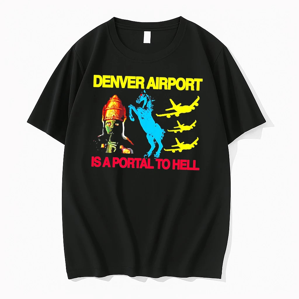 Officials Denver Airport Is A Portal To Hell Conspiracy Theory Tee Premium T Shirt