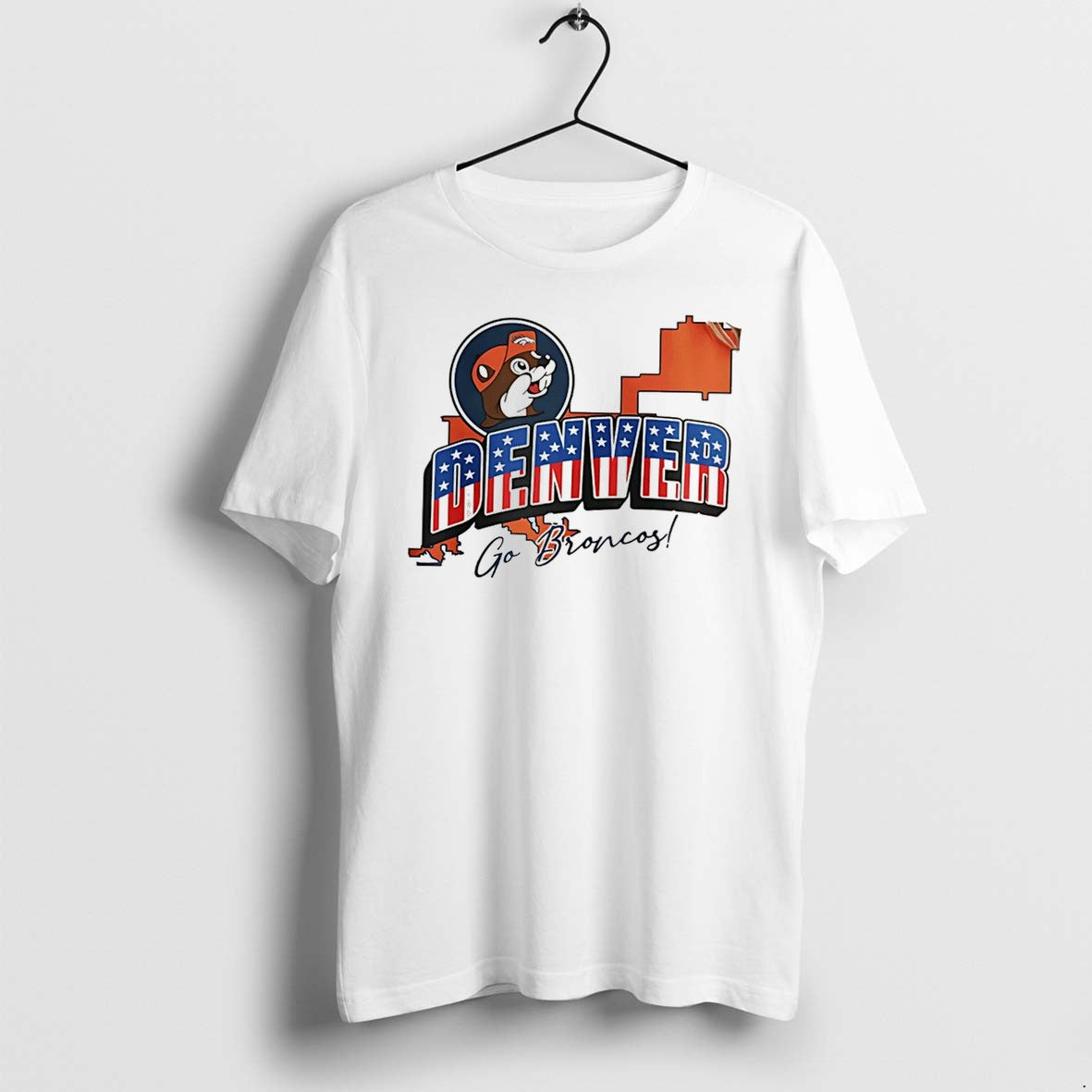 Officials Denver Broncos Buc Ees Denver Go Broncos Patriotic Tee Premium T Shirt