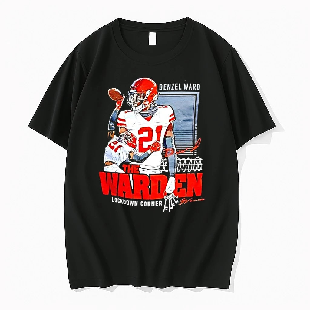 Officials Denzel Ward The Warden Lockdown Corner 21 Premium T Shirt