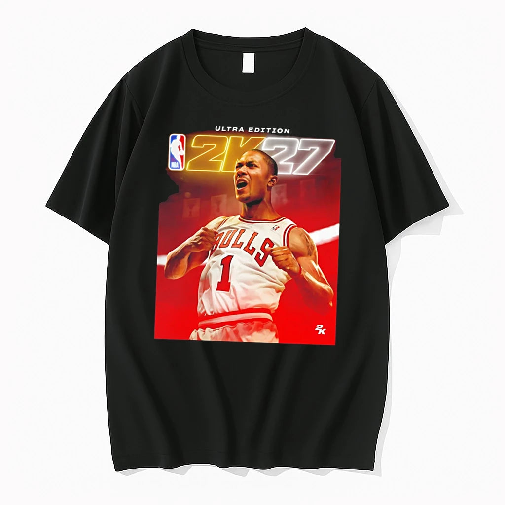 Officials Derrick Rose Chicago Bulls No 1 Nba 2k27 Ultra Edition Tee