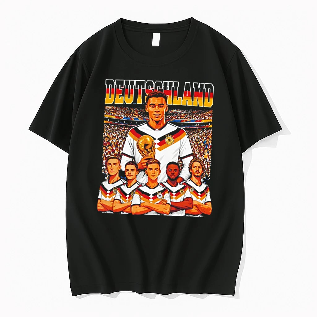 Officials Deutschland Germany National Football Team Players With World Cup Trophy Tee