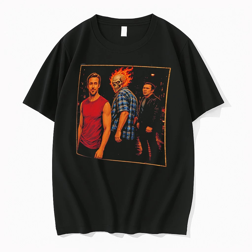 Officials Distracted Ghost Rider Ryan Gosling Nicolas Cage Tee Premium T Shirt