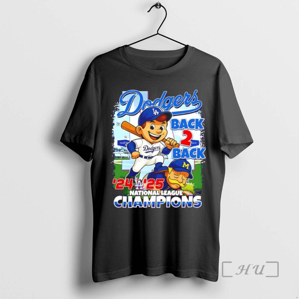 Officials Dodgers Beat Brewers Back 2 Back 2425 National League Champions T Shirt Sweater