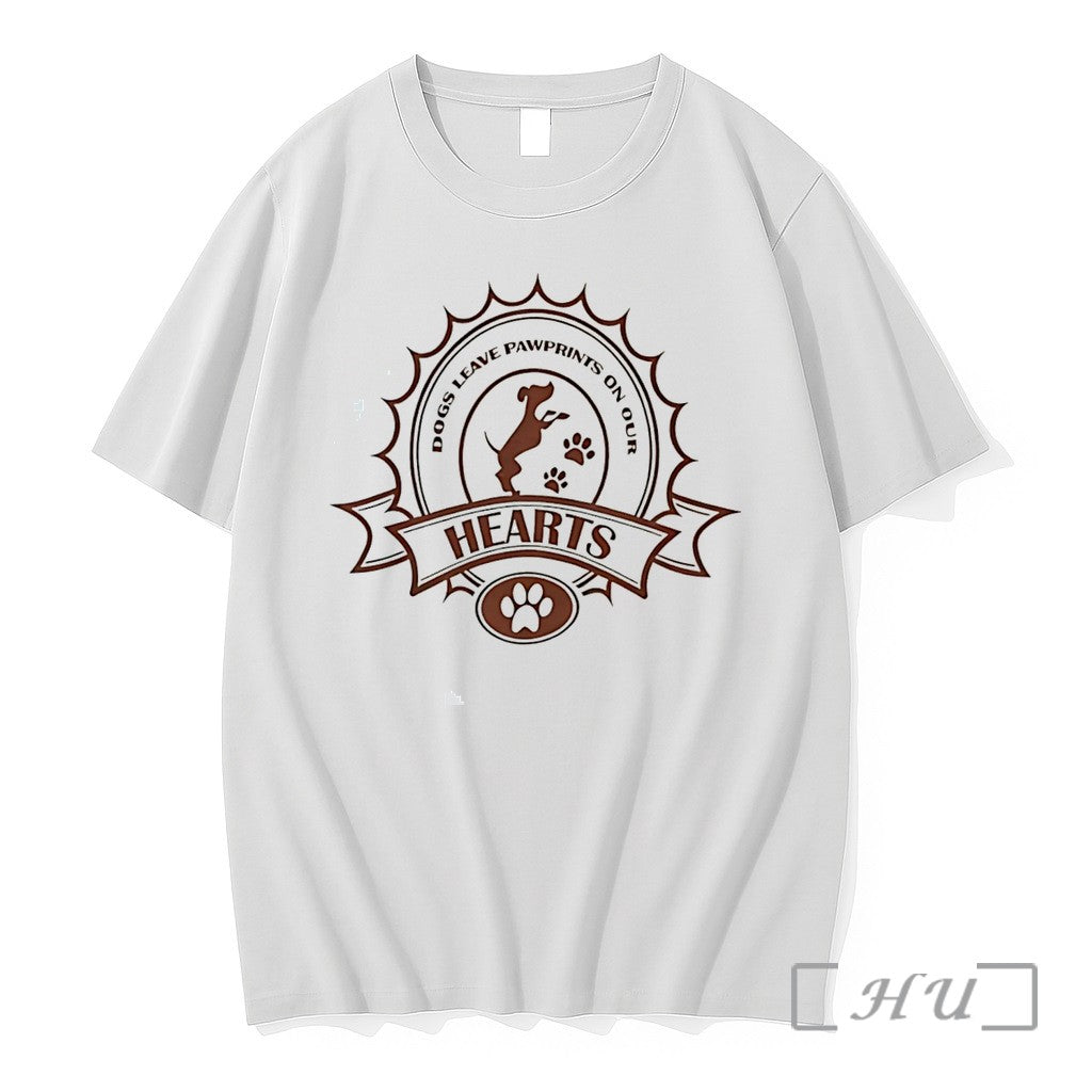 Officials Dogs Leave Pawprints On Out Hearts Simple Graphic Tee