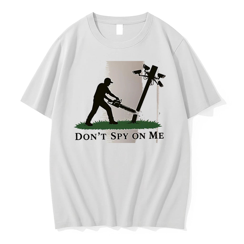 Officials Dont Spy On Me Person Cutting Down Camera Pole White Premium T Shirt