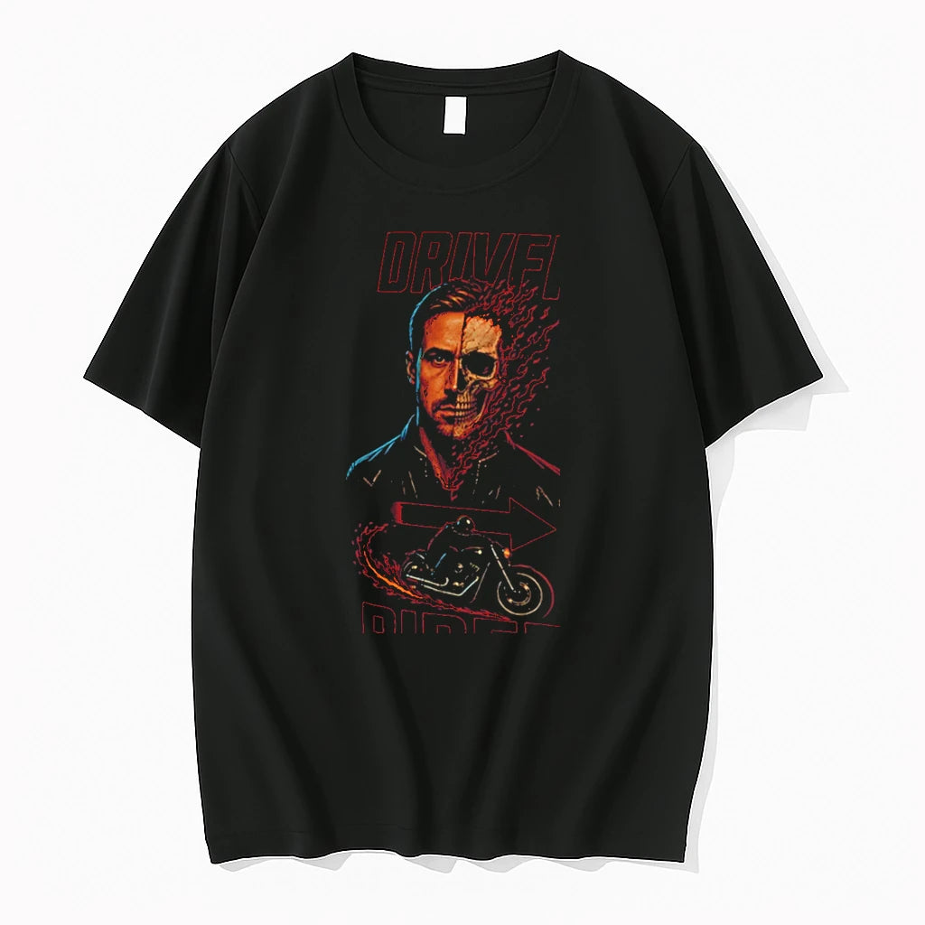 Officials Driver Rider Ryan Gosling Ghost Rider From Drive To Hellfire Tee