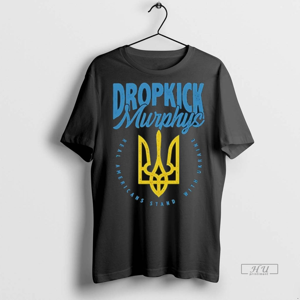 Officials Dropkick Murphys Real Americans Stand With Ukraine Double Sided Graphic Tee Shirt Sweater