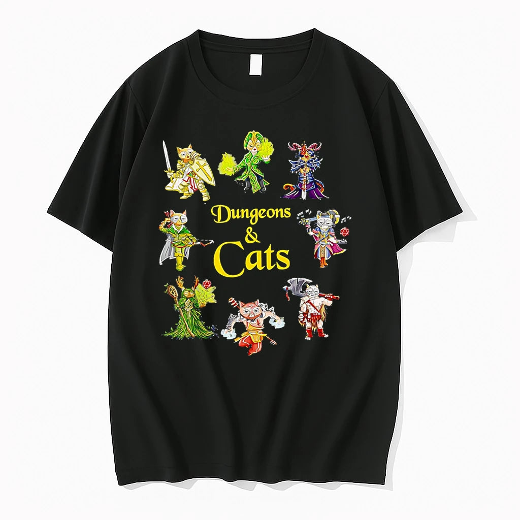 Officials Dungeons Cats Fantasy Roleplaying Game Character Cats Premium T Shirt