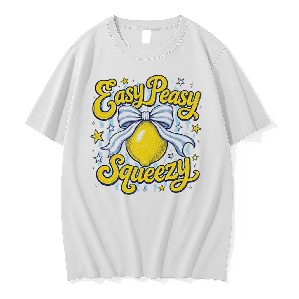 Officials Easy Peasy Lemon Squeezy Cute Fruit Bow Tee Premium T Shirt