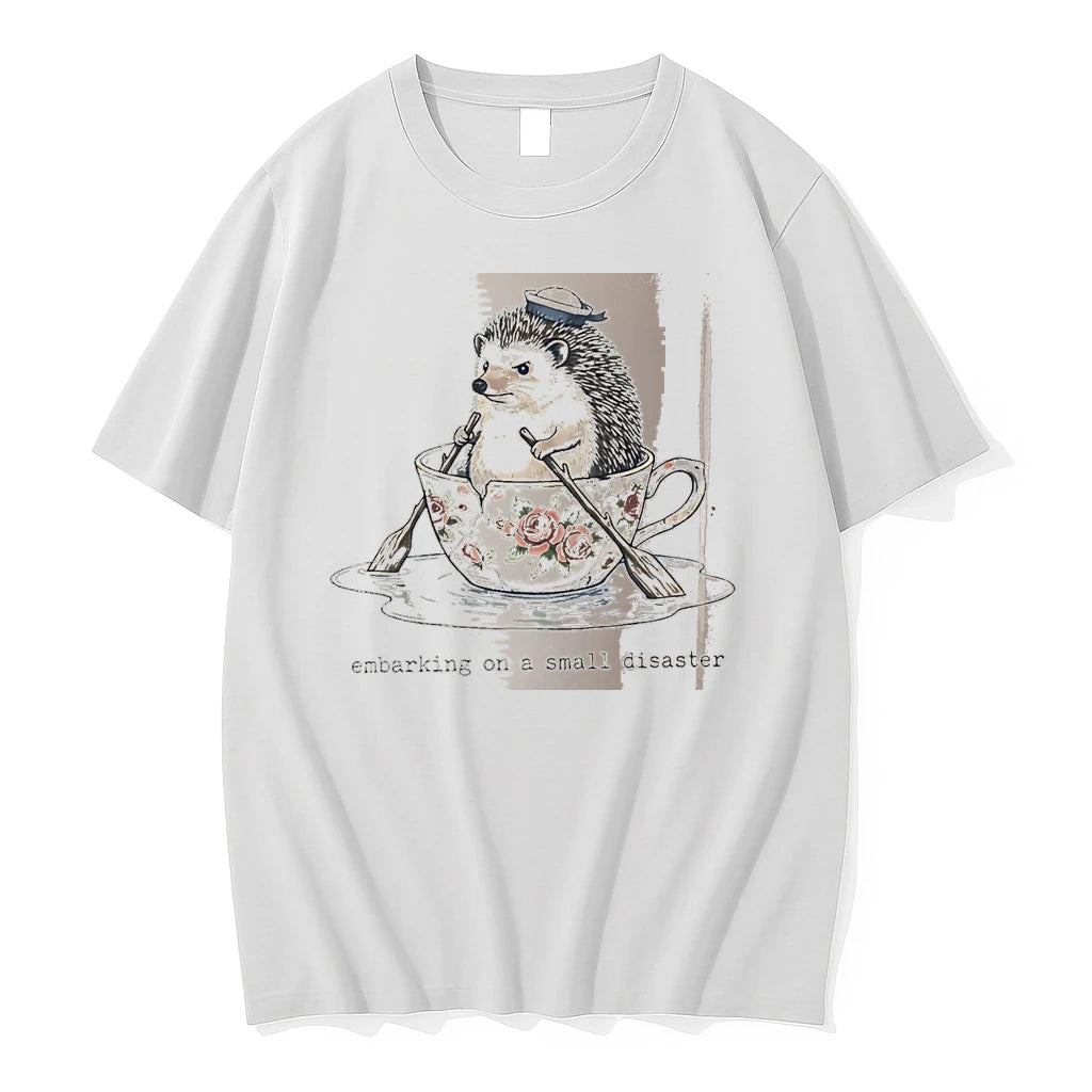Officials Embarking On A Small Disaster Hedgehog White Premium T Shirt