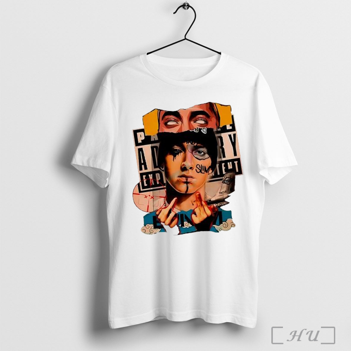 Officials Eminem Slim Shady Hip Hop Collage Shirt Sweater Longsleeve And V Neck