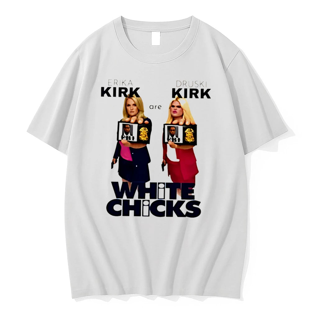 Officials Erika Kirk Are Druski Kirk White Chucks Tee Premium T Shirt