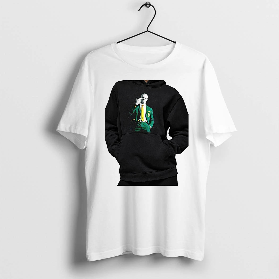 Officials Erling Haaland Brazil National Football Middle Finger Premium T Shirt