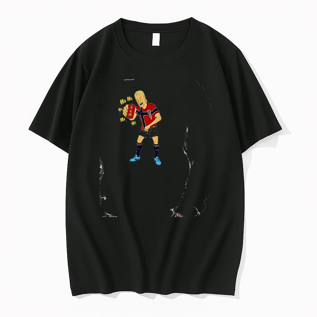 Officials Erling Haaland Norway National Football Team Ha Ha Ha Cartoon Premium T Shirt