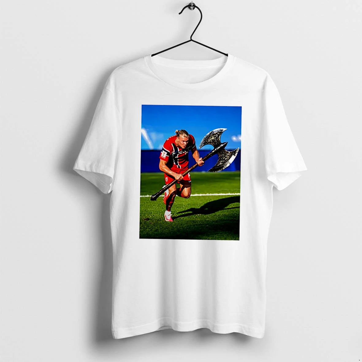 Officials Erling Haaland Norway National Football Team Viking Warrior Meme Tee Premium T Shirt