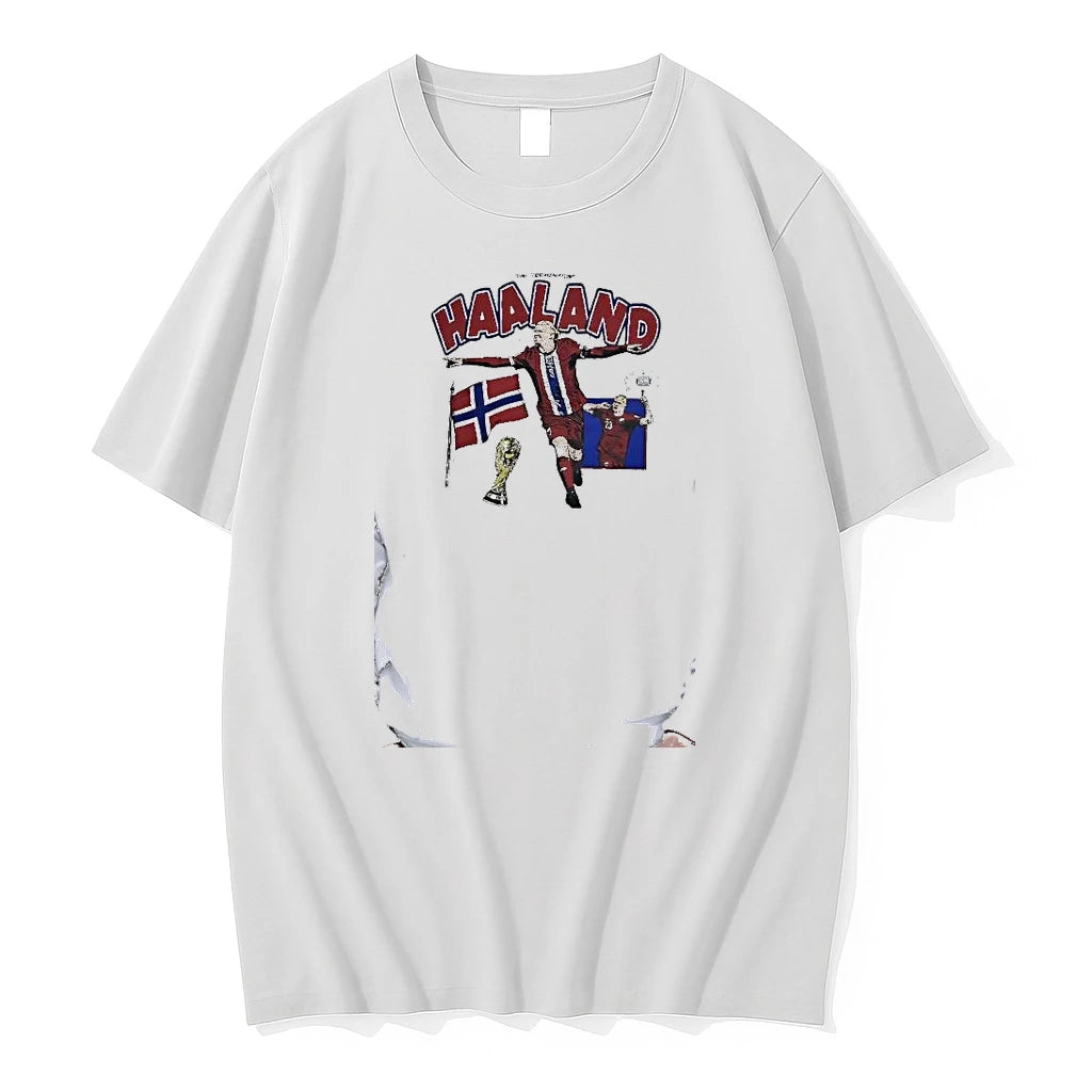 Officials Erling Haaland Norway National Team The Terminator Haaland 23 Football Premium T Shirt