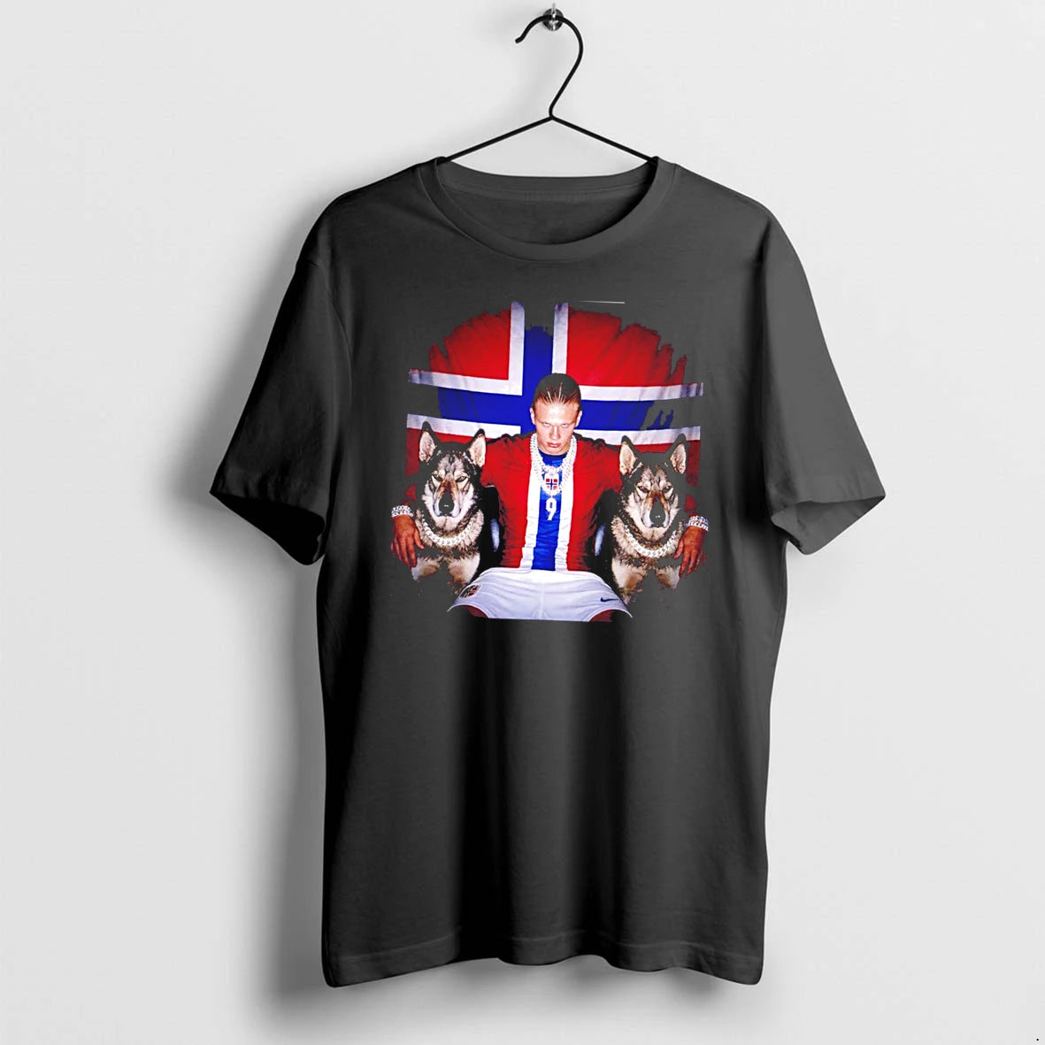 Officials Erling Haaland Norway No 9 Dogs Soccer Tee Premium T Shirt