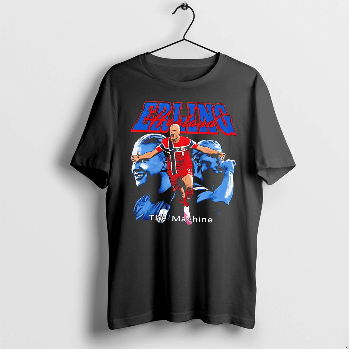 Officials Erling Haaland The Machine Norway Football Graphic Tee Premium T Shirt