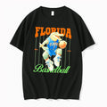 Officials Estb 1915 Florida Basketball Gator Playing With Ball Blue Jersey Black