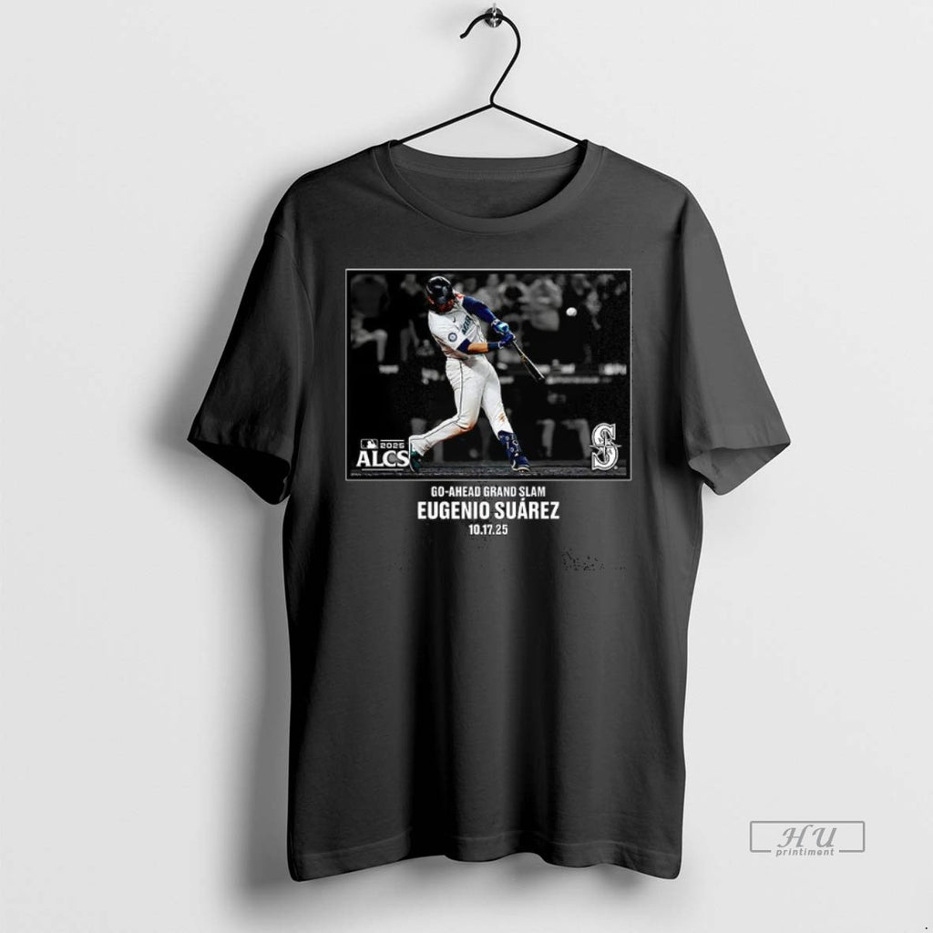 Officials Eugenio Suarez Seattle Mariners Nlcs 2025 Mlb Postseason Moment Graphic Tee Shirt Sweater