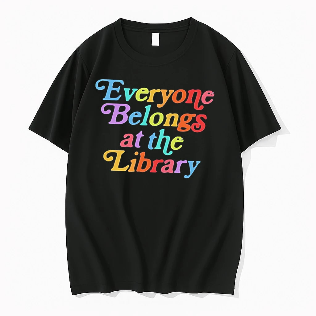Officials Everyone Belongs At The Library Reading Tee Premium T Shirt