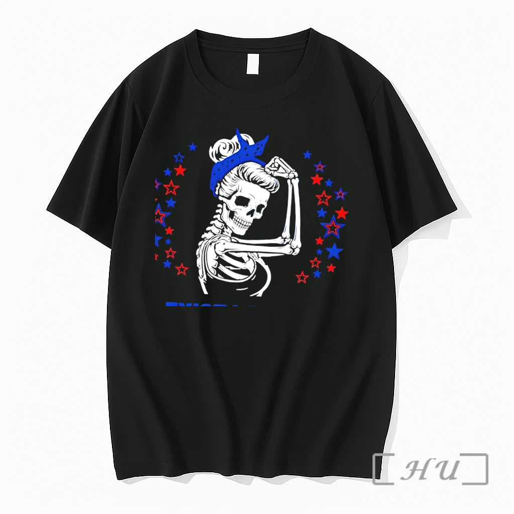 Officials Exist Loudy Resist Proudly Graphic Skeleton Tee