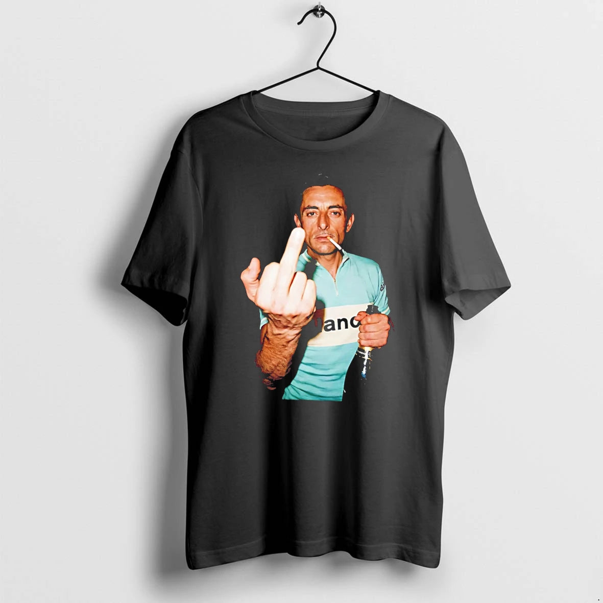 Officials Fausto Coppi Bianchi Legend Cycling Tour De France Middle Finger Tee