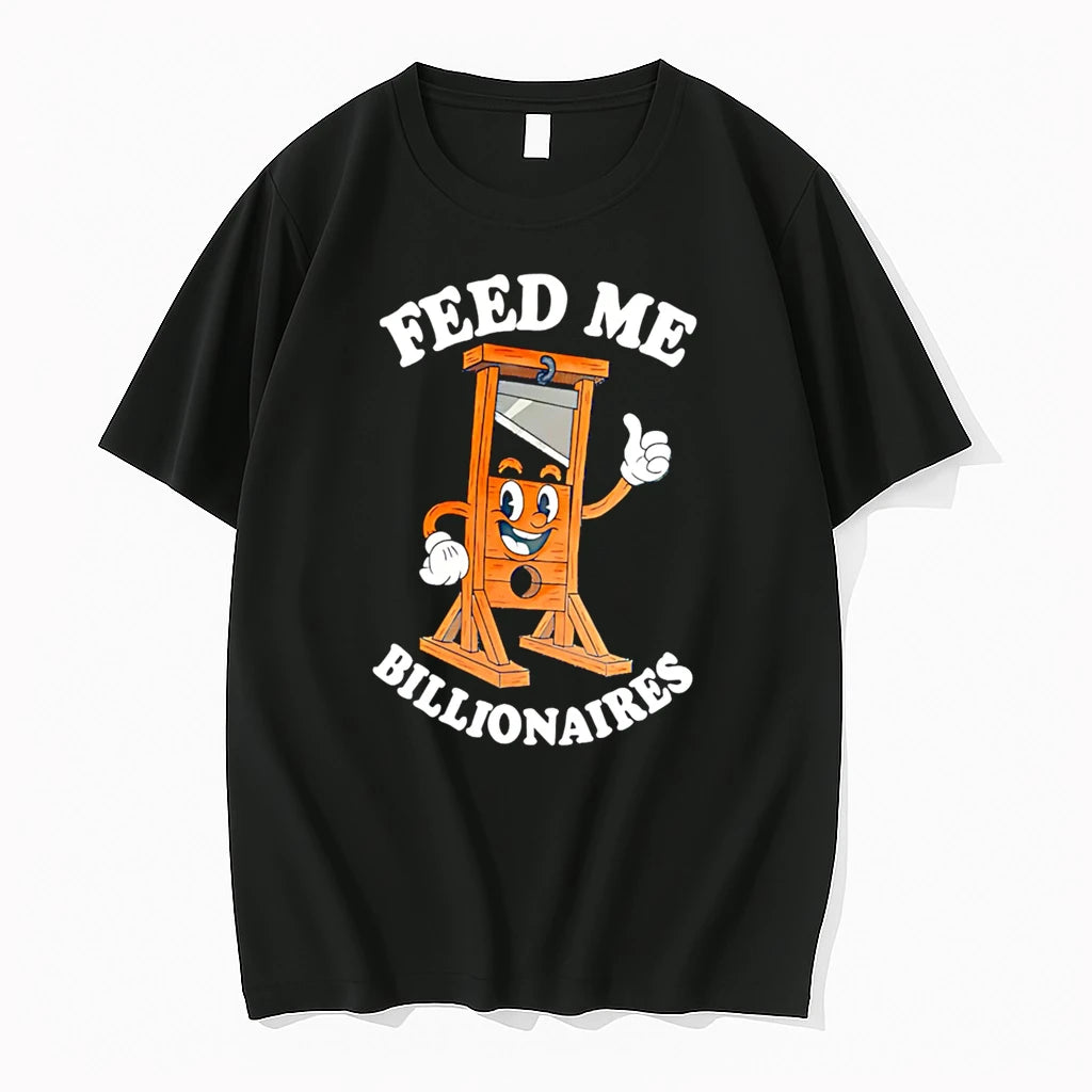 Officials Feed Me Billionaires Guillotine Cartoon Premium T Shirt