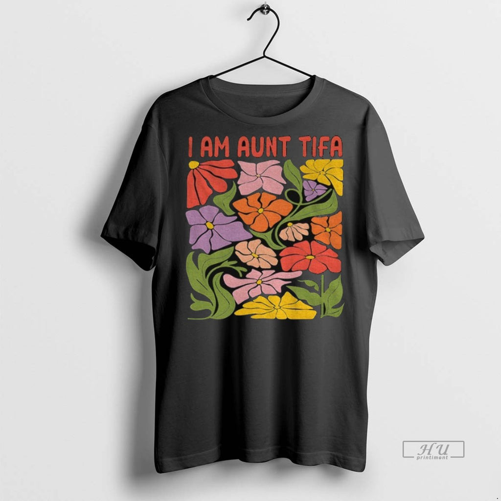 Officials Floral I Am Aunt Tifa Tee Shirt Sweater