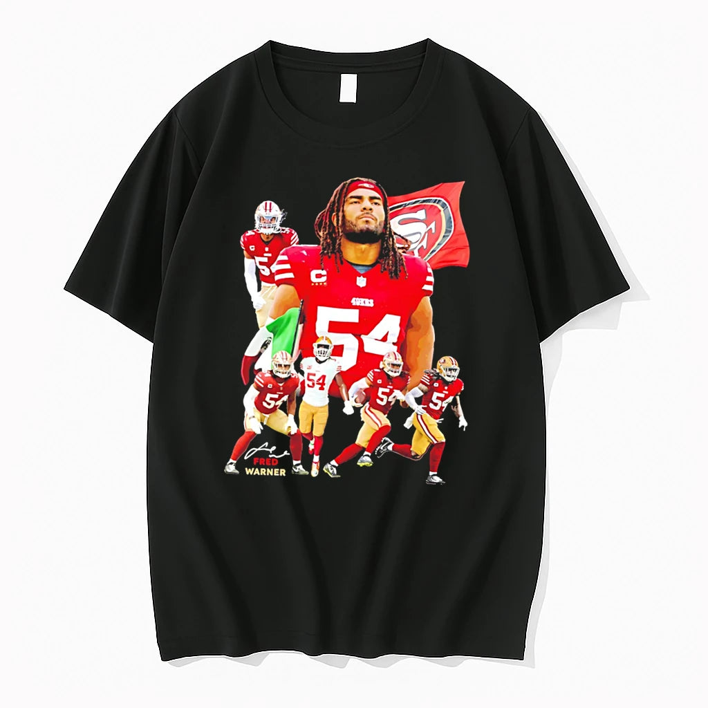 Officials Fred Warner San Francisco 49ers Collage Signature Tee Premium T Shirt