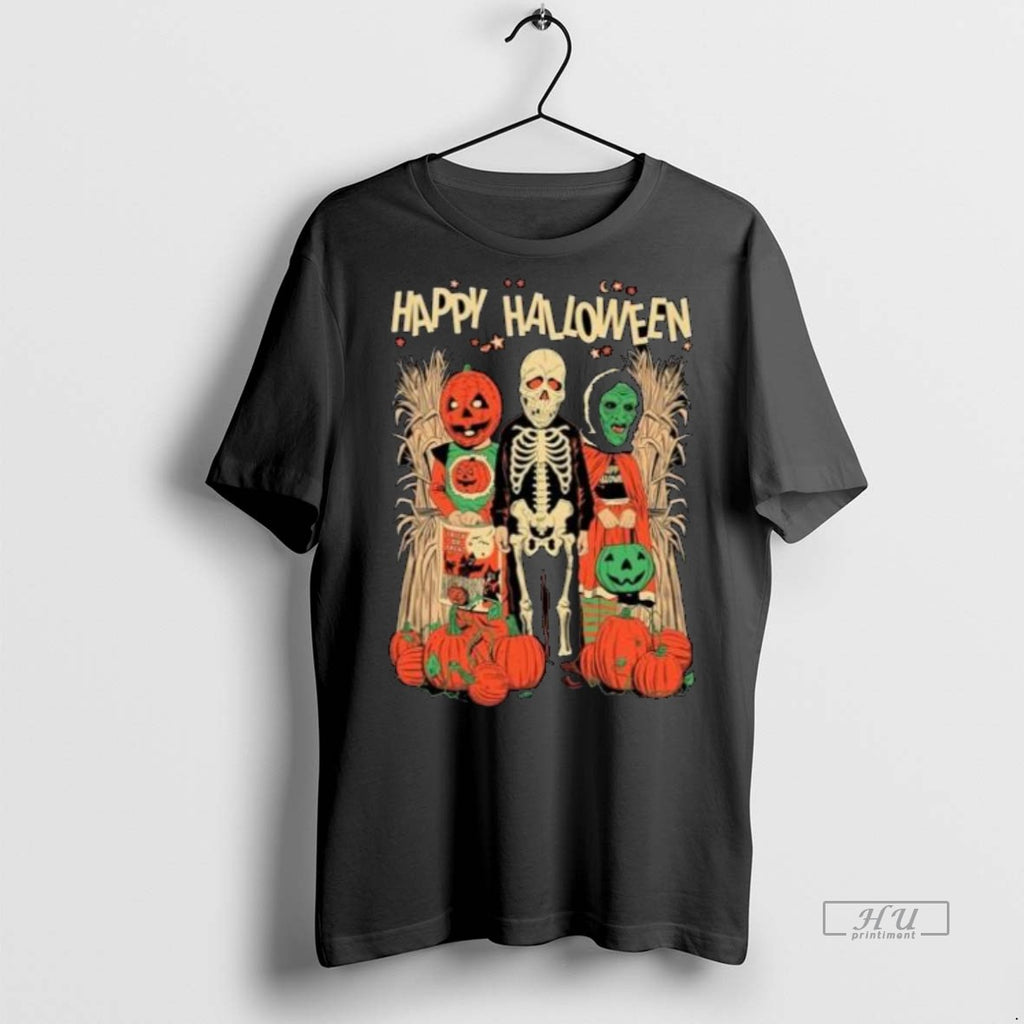 Officials Fright Rags Halloween Trio Happy Halloween 2025 Graphic Tee Shirt Sweater