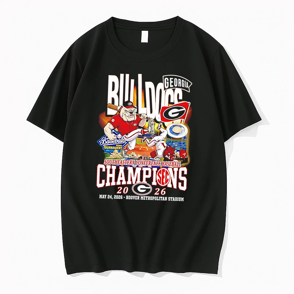 Officials Georgia Bulldogs 2026 Sec Southeastern Conference Tournament Champions Mascot Tee Premium T Shirt