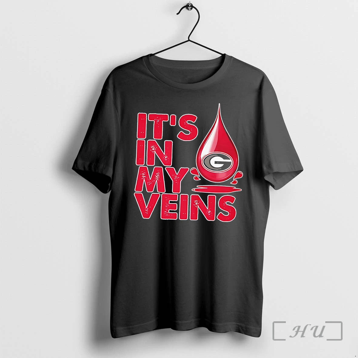 Officials Georgia Bulldogs Its In My Veins Blood Graphic Tee