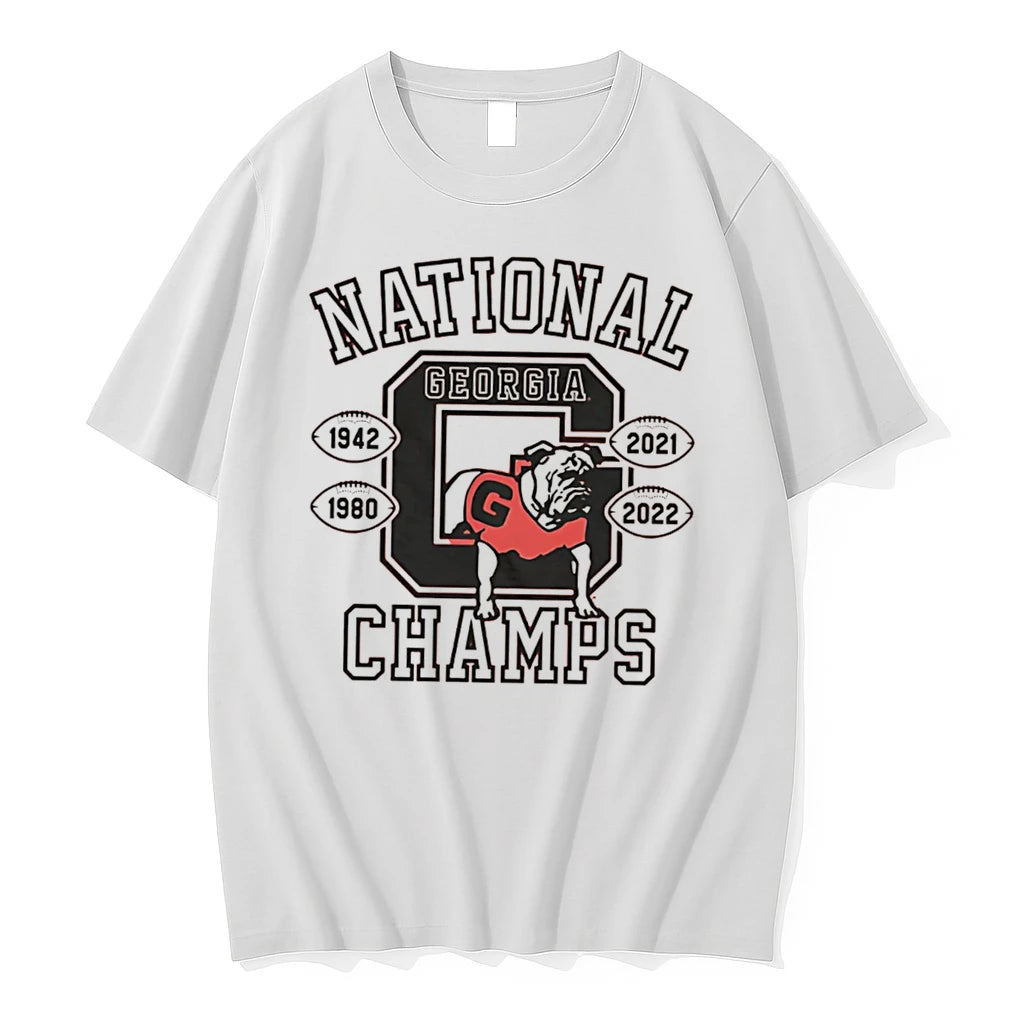 Officials Georgia Football Four Time National Champs Vintage Tee Premium T Shirt